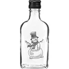 Taskumattipullo 200 ml kierrekorkilla, Lumiukko-painatus, 1 kpl. ['pullo', ' taskumattipullot', ' painettu pullo', ' pullo jouluksi', ' pullo joulun aikaan', ' pullo likööreille', ' pullo pontikalle', ' pullo alkoholille', ' pullo 200 ml', ' 200 ml pullo kierrekorkilla', ' taskumatti', ' minipullo', ' joulusetti', ' pullo pukinkonttiin', ' joulun juomat', ' pieni koristepullo', ' Hyvää joulua', ' joululahja']