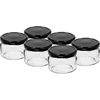 Matalalaatikko 200ml - mustalla kannella fi 82/6, 6 kpl. ['matalalaatikko', ' lasipurkki', ' 200 ml purkki', ' twist-off-kansi', ' hillopurkki', ' säilytysastia', ' kotitekoiset säilykkeet', ' silliastia', ' salaattipurkki', ' jälkiruokapurkki']
