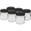 Purkki 212ml fi66/4 mustalla kannella 6 kpl ['purkkisarja', ' hillopurkit', ' purkit kierrekansilla', ' purkit fi 66', ' purkit neljällä kiinnikkeellä', ' purkit mustilla kierrekansilla', ' säilöntään', ' säilykkeisiin', ' maustekontti', ' sosepurkki', ' hunajapurkki', ' marinoitujen sienien säilytys']