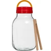 Purkki TO 3 L muovikannella + pihdit fi 100 ['purkki', ' lasipurkki', ' lasipurkki kannella', ' purkki kurkkujen säilöntään', ' purkki kurkuille', ' purkki likööreille', ' purkki likööreille', ' purkki pihdeillä', ' kurkkupihdit', ' keittiöpihdit']