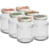 Purkki TO 720 ml värillisellä kannella fi 82/6 - 6 kpl ['purkkisarja', ' hillopurkit', ' säilöntäpurkki', ' säilöntäpurkit', ' purkit kierrekansilla', ' purkit fi 82', ' purkit värillisillä kansilla', ' säilöntäpurkit', ' purkit säilöntään', ' purkit lihalle', ' purkkisarja', ' purkit pastörointiin', ' liha purkissa']