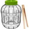 Särkymätön, monikäyttöinen hapatuspurkki + pihdit, 5L ['hapankurkku', ' hapan kukkakaali', ' hapan punajuuri', ' punajuurikvassi', ' muovipurkki', ' muovinen purkki', ' kotitekoiset hapankasvikset', ' 5L purkki', ' hapankasvisten sertifioitu purkki', ' kurkkupihdit', ' purkki pihdeillä']