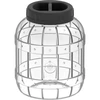 Särkymätön, monikäyttöinen purkki mustalla kannella, 3L ['säilykepurkit', ' purkki', ' kurkkupurkki', ' likööripurkki', ' 3 l purkki', ' sertifioitu purkki', ' särkymätön purkki', ' yleispurkki', ' monikäyttöpurkki', ' säilykepurkki', ' muovipurkki', ' muovinen purkki']