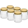 Twist-off purkki, paksukainen 580ml kultaisella kannella fi82/6, 6 kpl. ['purkit', ' purkki', ' purkkisarja', ' säiliöt', ' lasisäiliöt', ' säilytyspurkit', ' keittiöpurkit', ' lasipurkit', ' purkit metallikannella', ' elintarvikkeiden säilytyspurkit', ' säilöntäpurkit', ' yrttipurkit', ' kahvipurkit', ' teepurkit', ' astianpesukoneen kestävät purkit', ' lasipurkki', ' purkki kannella', ' purkkisarja', ' hillopurkit', ' paksukainen', ' paksukainen purkki']
