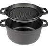 Valurautakattila pannulla, 3,5 L ['kattila pannulla', ' 2 in 1', ' valurautakattila', ' valurautapannu', ' valurautapannu', ' valurautakeittiösetti', ' keittämiseen', ' paistamiseen', ' leivontaan', ' nuotiolle', ' grillipannu']