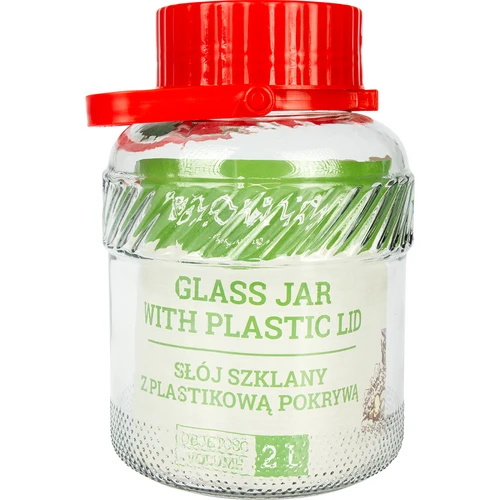 2L purkki muovikannella