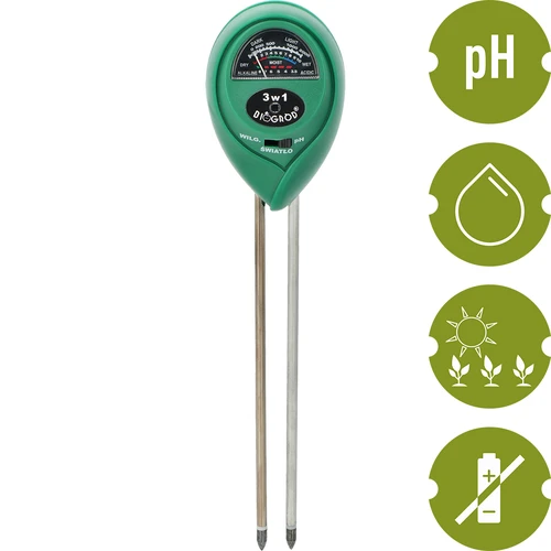 3-in-1 maaperätesteri - pH, kosteus, auringonvalo - 3