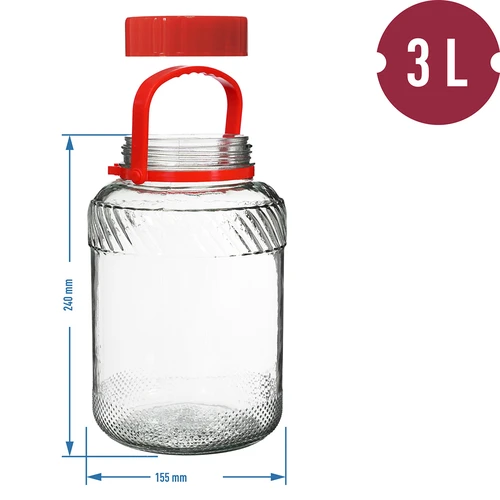 3 L purkki muovikannella - 6