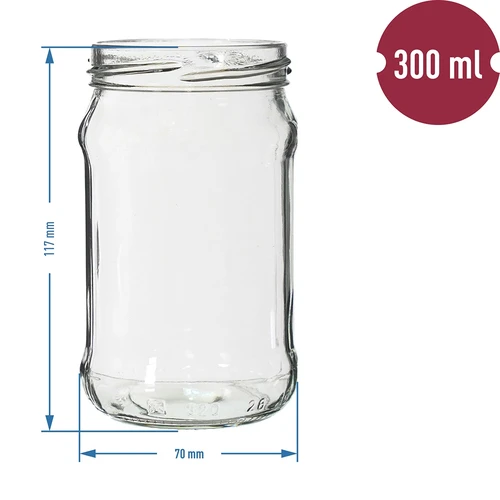 300 ml purkit värillisellä kannella fi 66 - 6 kpl - 2