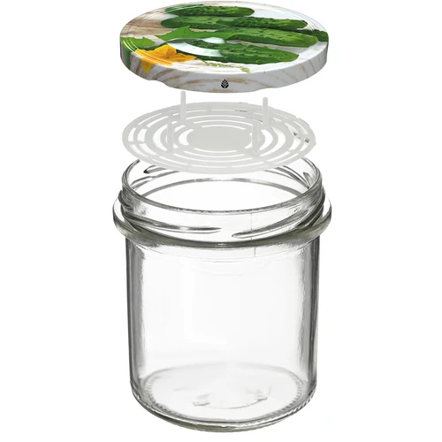 350 ml purkki kannella ja painolla - 6 kpl - 2