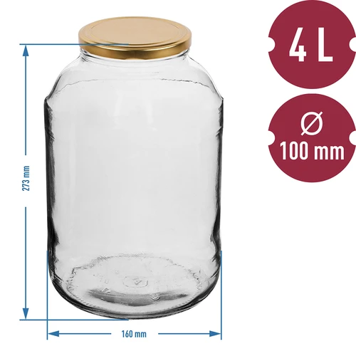 4 L purkki kierrekannella ø 100 - 3
