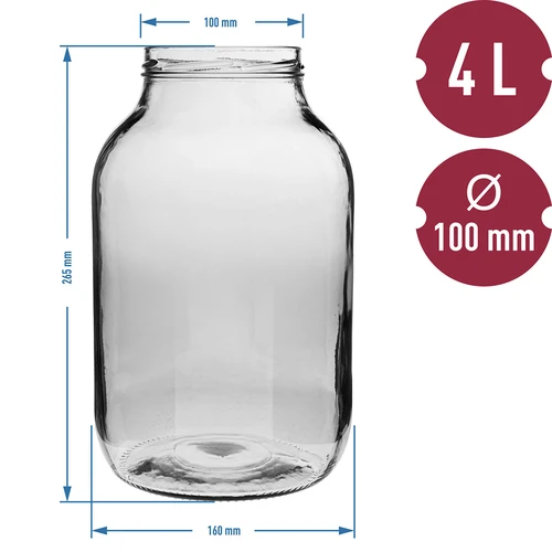 4L purkki mustalla kannella ø 100 - 6