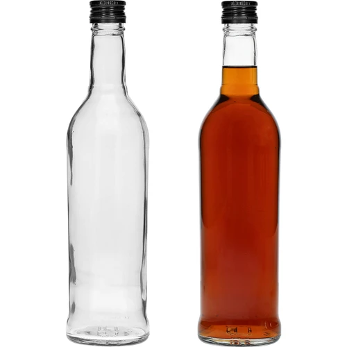 500 ml Hoikka Pullo, mustalla kierrekorkilla, vodkalle, 6 kpl - 5
