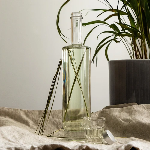 Ajaton 500 ml lasipullo, kierrekorkilla, 1 kpl - 5