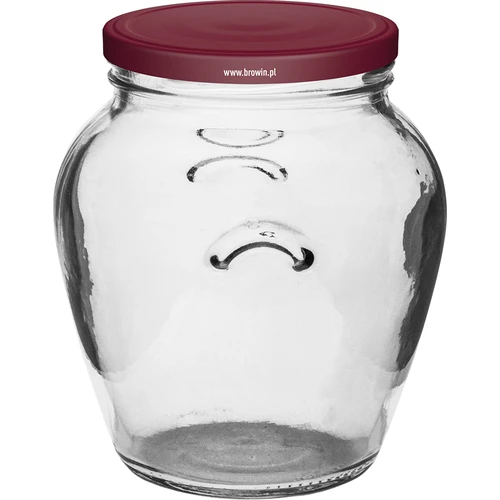 Amfora-purkki 580 ml (fi 82) viininpunaisella kannella 6 kpl - 2