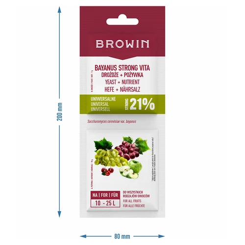 Bayanus-hiiva + ravinne - Yleiskäyttöinen - 21%, 17 g - 3