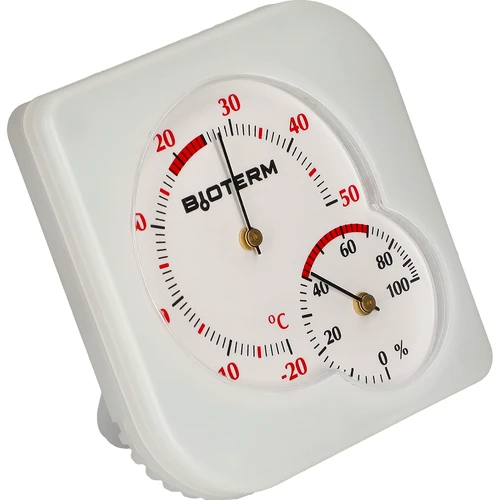 Bimetallinen sisätilan lämpömittari hygrometrillä (-20 - +50°C), valkoinen - 2