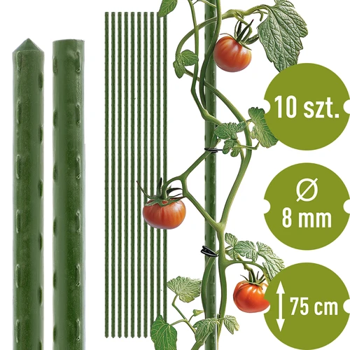 Bioogród puutarhakepit – päällystetty teräs, 0,75 m, fi 8 mm, 10 kpl