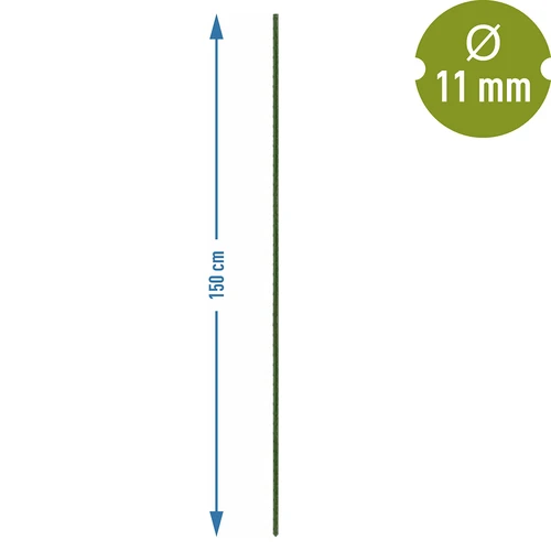 Bioogród puutarhakepit – päällystetty teräs, 1,5 m, fi 11 mm, 10 kpl - 3