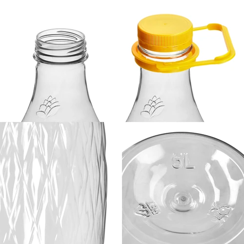 Dama-koripullo 5 l PET, kierrekorkilla, kahvalla ja suojakorilla - 3