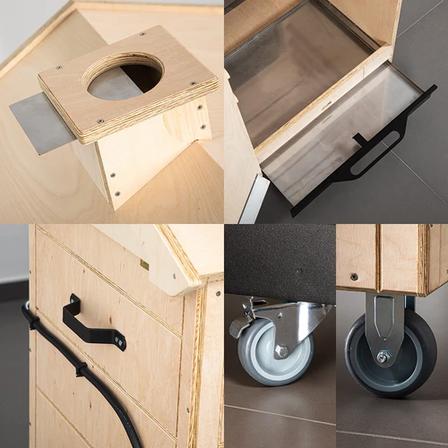 dragON PLYWOOD NATURE -savustuskaappi – kehyksetön, modulaarinen, Wi‑Fi-ohjaimella, 320 L - 6