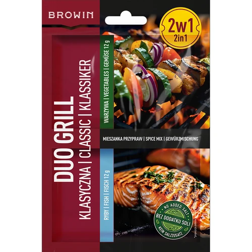 Duo Grill Klassinen kalalle ja kasviksille - 2 in 1 mausteseos, 2 x 12 g