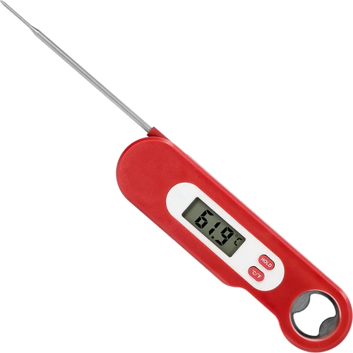Elektroninen ruokatermometri taitettavalla anturilla (-50/+300℃), punainen - 3