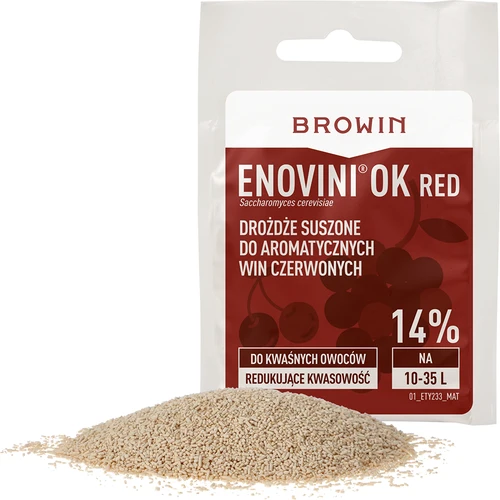 Enovini® OK RED - happamuutta alentava viinihiiva 7 g - 3
