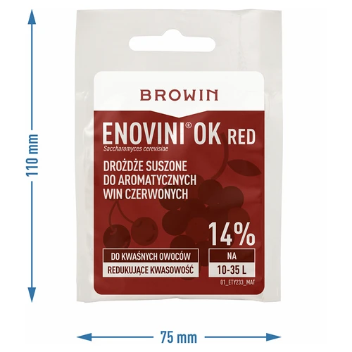 Enovini® OK RED - happamuutta alentava viinihiiva 7 g - 4
