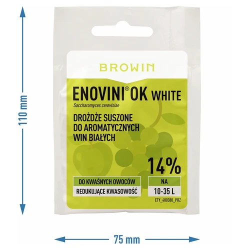 Enovini® OK WHITE - viinihiiva, joka alentaa happamuutta 7 g - 5