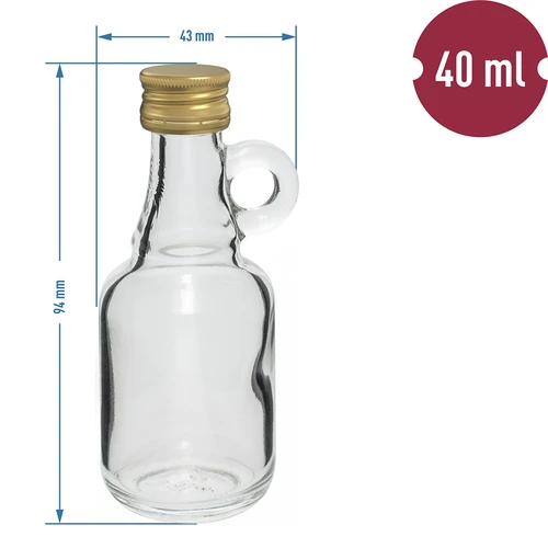 Galonipullo 40 ml kierrekorkilla - 10 kpl - 4