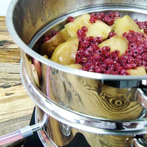 Höyrymehustin (mehumaija) ruostumattomasta teräksestä + höyrytysosa, 5 l - 17