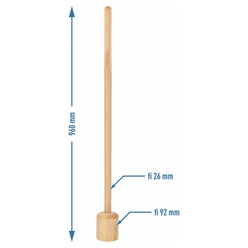 Iso puinen kaalin survomiseen tarkoitettu nuija 100 cm - 3