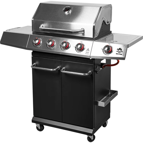 Kaasugrilli dragON BBQ101, 11,7 kW, musta-hopea