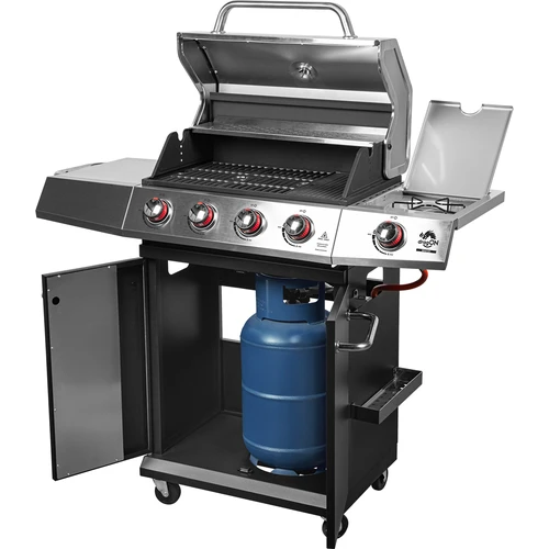 Kaasugrilli dragON BBQ101, 11,7 kW, musta-hopea - 2