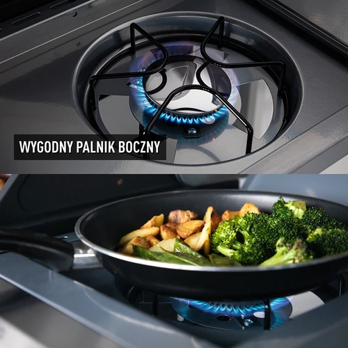 Kaasugrilli dragON BBQ101, 11,7 kW, musta-hopea - 7