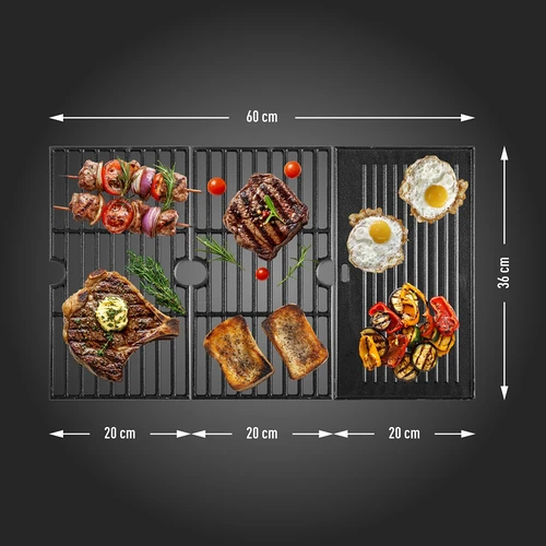 Kaasugrilli dragON BBQ101, 11,7 kW, musta-hopea - 9