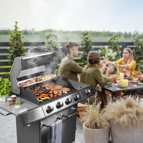 Kaasugrilli dragON BBQ201, 18,8 kW, hopea - 3