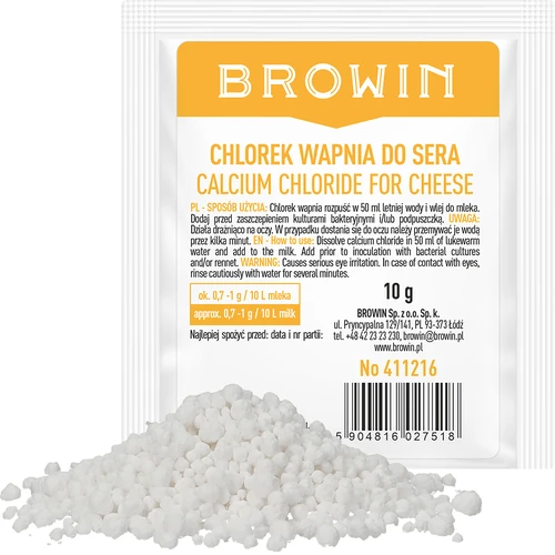 Kalsiumkloridi juustonvalmistukseen, 10 g - 2