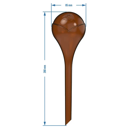 Kasvien kastelupallot, meripihkanväriset läpinäkyvät, 400 ml, 2 kpl - 5