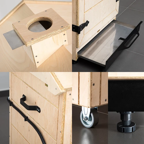 Kehyksetön dragON PLYWOOD NATURE -savustinkaappi digitaalisella ohjaimella, 200 l - 6