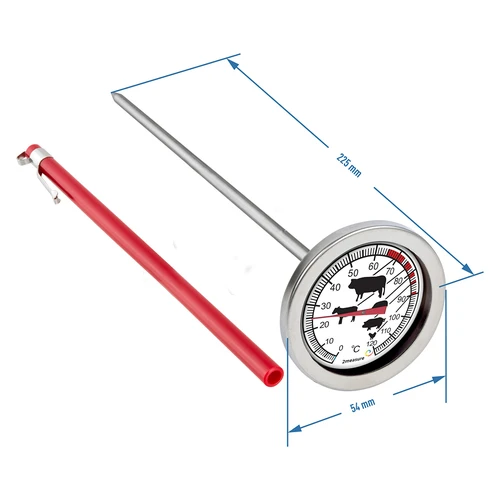 Keittiömittari grafiikalla (0°C - +120°C) 21,0 cm - 2