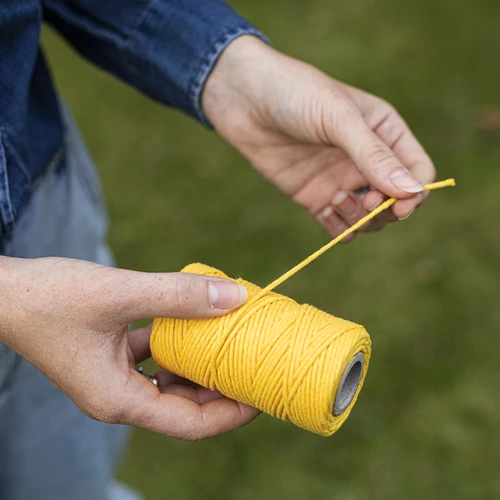 Keltainen puuvillanyöri 2 mm/55 m/100 g - 6