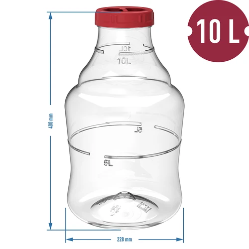 Kevyt, särkymätön viinipallo hihnoilla, 10 L - 6