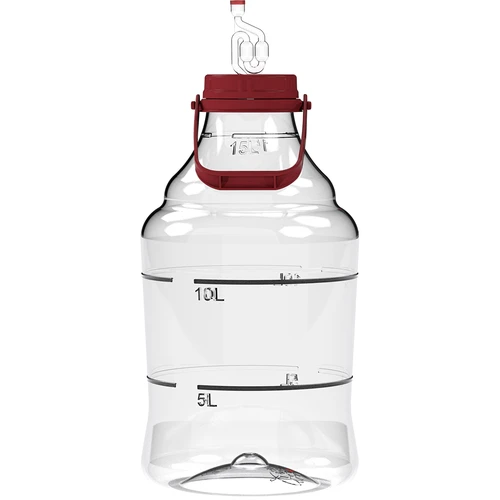 Kevyt, särkymätön viinipullo, jossa kahva, 15 L