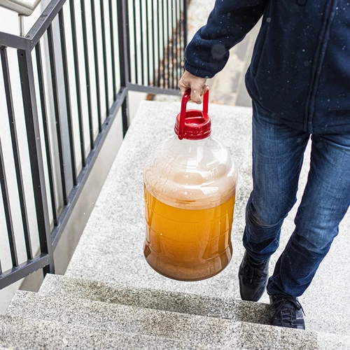 Kevyt, särkymätön viinipullo, jossa kahva, 15 L - 15