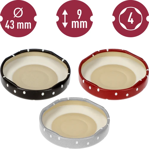 Kierrekorkki fi 43 mm pilkut sekoitus - 10 kpl - 10