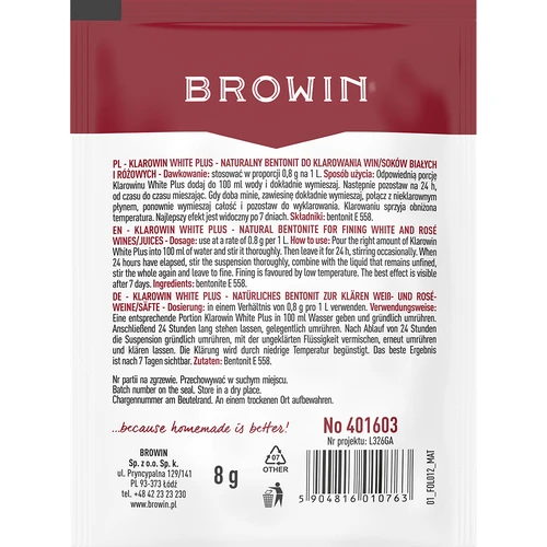 Klarowin White Plus - kirkastusaine 8 g - 2