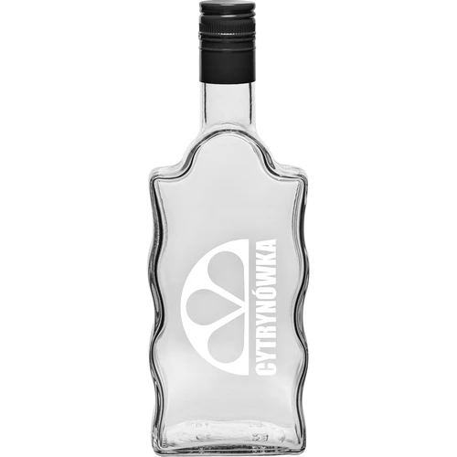 Klasztorna-pullo 500 ml kierrekorkilla ja ”Cytrynówka”-painatuksella, malli 2
