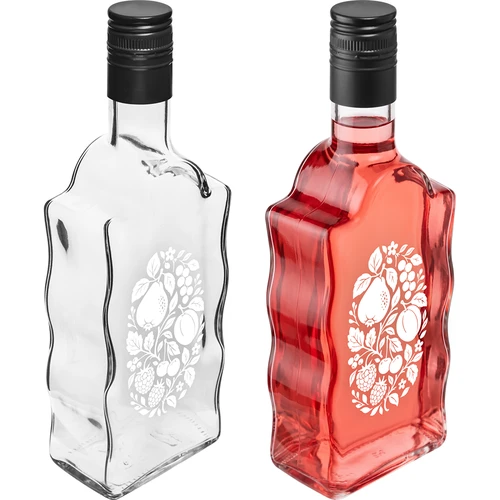 Klasztorna-pullo 500 ml kierrekorkilla ja painatuksella "Hedelmät", kuvio 1 - 4